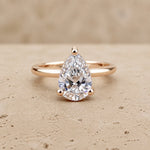 0.3 CT Pear Lab-Grown Diamond Engagement Ring