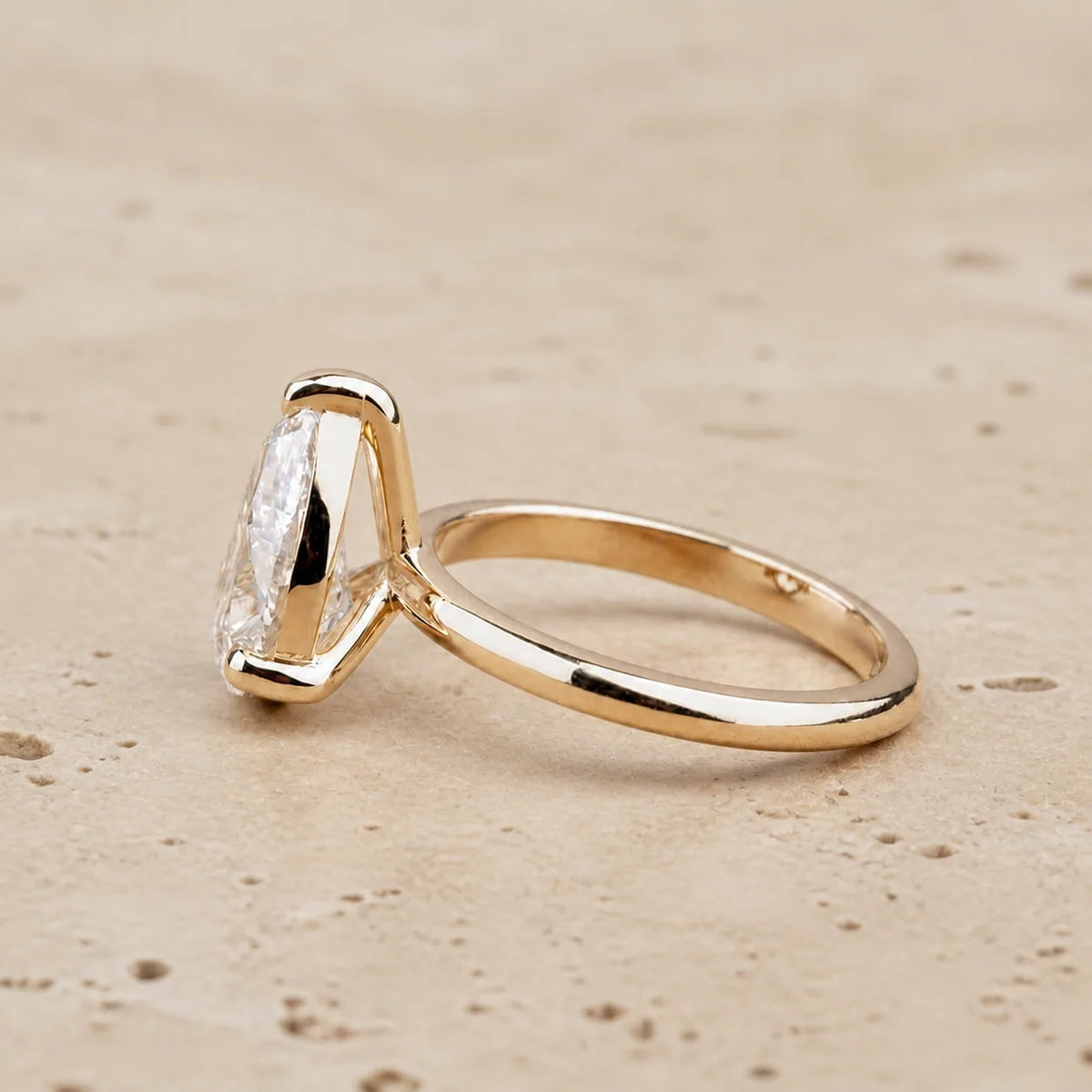 0.3 CT Pear Lab-Grown Diamond Engagement Ring