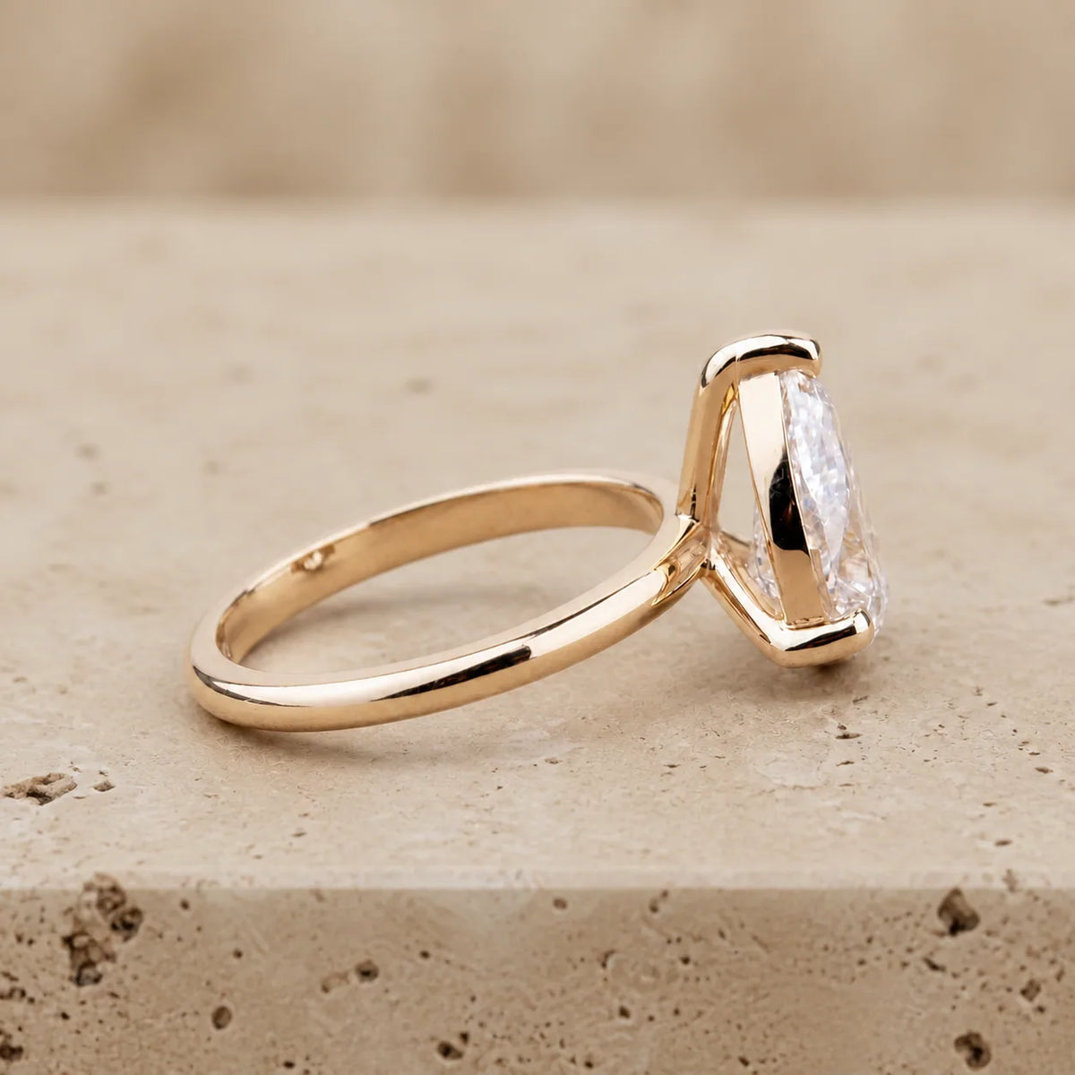 0.3 CT Pear Lab-Grown Diamond Engagement Ring