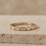 0.40 CTW Baguette Lab-Grown Diamond East-West Bezel-Set Wedding Band