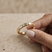 0.40 CTW Baguette Lab-Grown Diamond East-West Bezel-Set Wedding Band