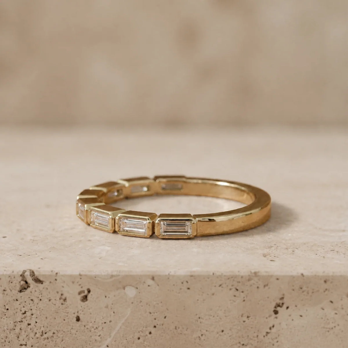 0.40 CTW Baguette Lab-Grown Diamond East-West Bezel-Set Wedding Band