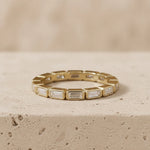 0.50 CTW Baguette Lab-Grown Diamond East-West Bezel-Set Eternity Band