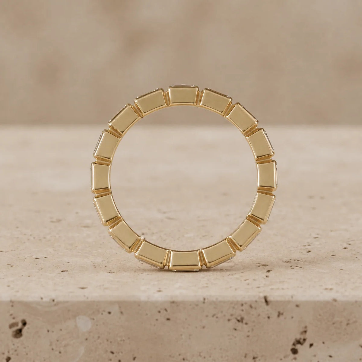0.50 CTW Baguette Lab-Grown Diamond East-West Bezel-Set Eternity Band