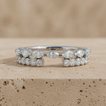 0.66 CTW Marquise & Round Lab-Grown Diamond Open-Gap Ring Enhancer