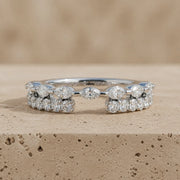 0.66 CTW Marquise & Round Lab-Grown Diamond Open-Gap Ring Enhancer