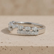 0.66 CTW Marquise & Round Lab-Grown Diamond Open-Gap Ring Enhancer