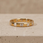 0.75–1.00 CTW Emerald Lab-Grown Diamond Flush-Set Wide Wedding Band