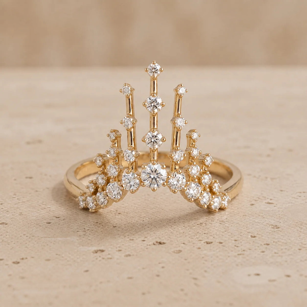 0.8 CT Round Brilliant Lab-Grown Diamond Cluster Engagement Ring
