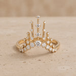 0.8 CT Round Brilliant Lab-Grown Diamond Cluster Engagement Ring