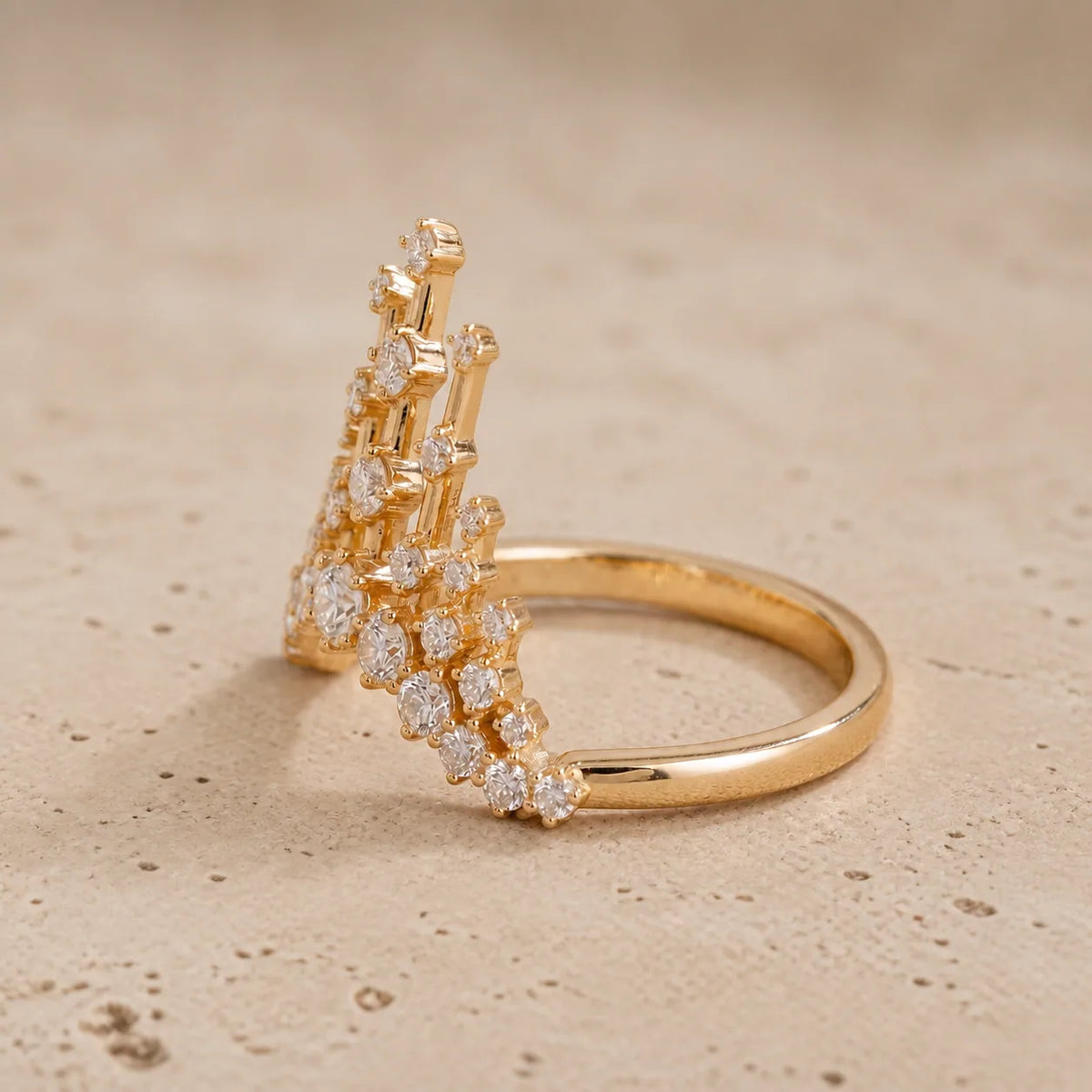 0.8 CT Round Brilliant Lab-Grown Diamond Cluster Engagement Ring
