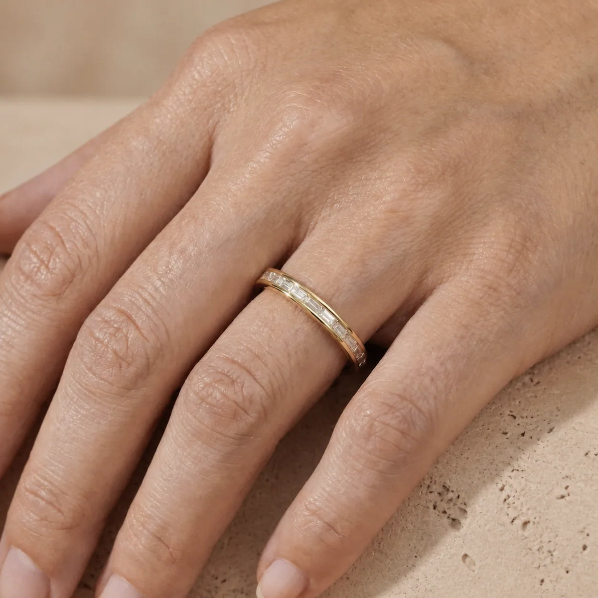 0.90–1.25 CTW Baguette Lab-Grown Diamond Channel-Set Eternity Band