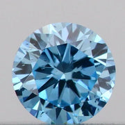 0.09ct Round Lab Grown Diamond (Colour Fancy Vivid Blue, Clarity SI1, Cut VG, IGI Certified)