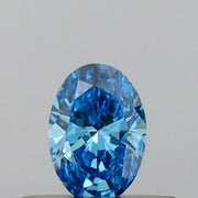 0.25ct Oval Lab Grown Diamond (Colour Fancy Vivid Blue, Clarity VS2, IGI Certified)