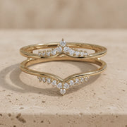 0.30 CTW Round Lab-Grown Diamond Double-Chevron Ring Guard