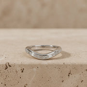 0.35 CTW Baguette Lab-Grown Diamond Half-Bezel Curved Matching Band