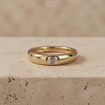 0.50 CT Emerald Lab-Grown Diamond East-West Flush-Set Wedding Band