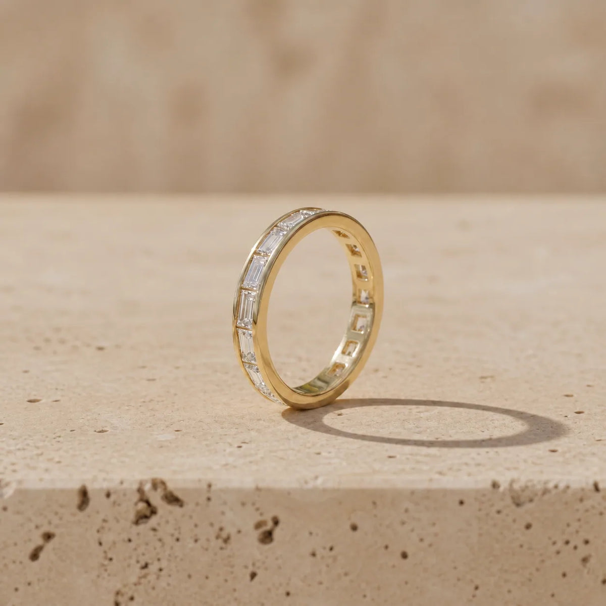 0.70 CTW Baguette Lab-Grown Diamond Channel-Set Stacking Band