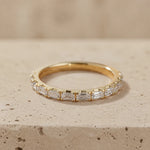0.80 CTW Baguette Lab-Grown Diamond East-West Half-Eternity Band