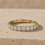 0.80 CTW Round Lab-Grown Diamond Shared-Prong Half-Eternity Band