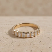 1.05 CTW Emerald Lab-Grown Diamond Bezel-Set Half-Eternity Band