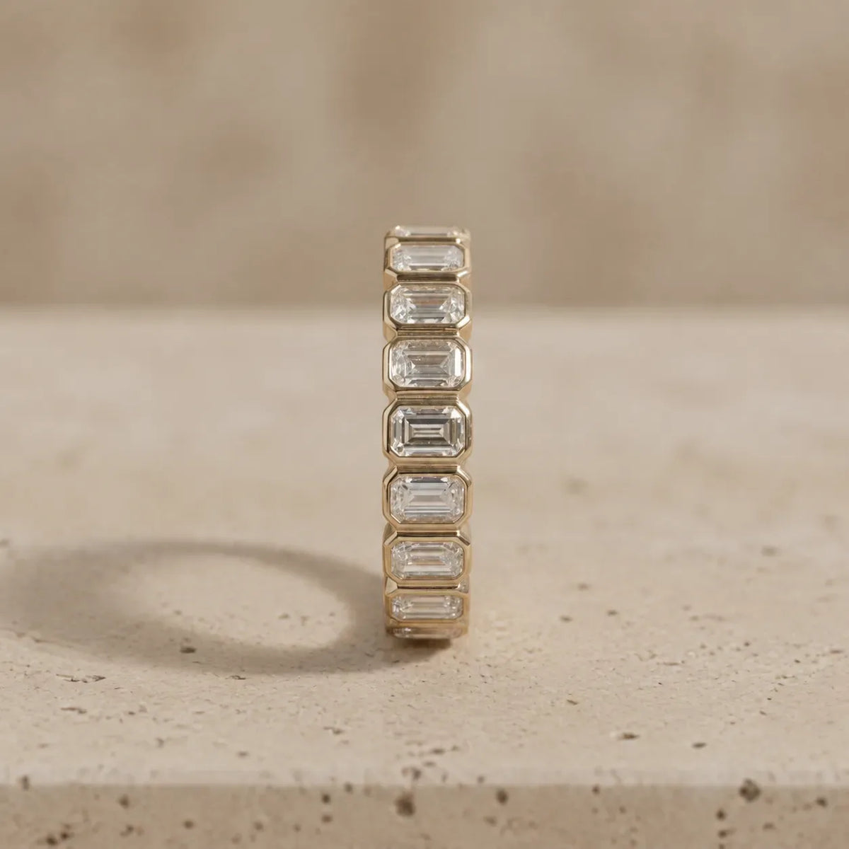 1.05 CTW Emerald Lab-Grown Diamond Bezel-Set Half-Eternity Band