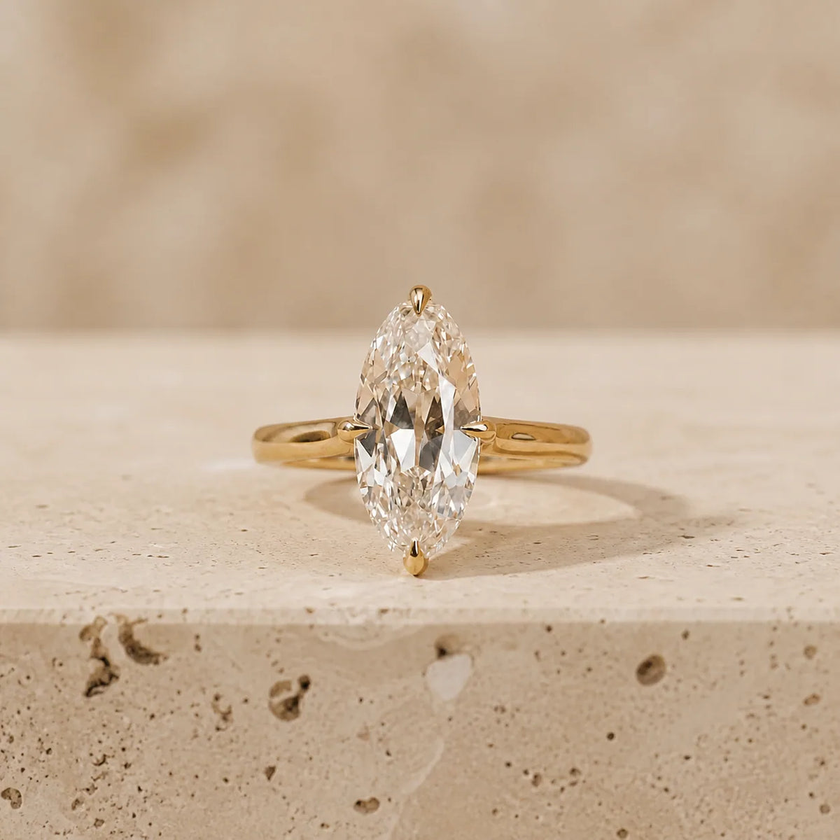 1–3 CT Old Mine Moval Lab-Grown Diamond Engagement Ring