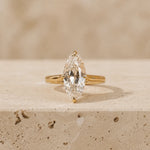 1–3 CT Old Mine Moval Lab-Grown Diamond Engagement Ring