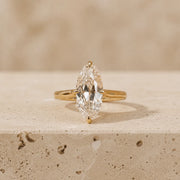 1–3 CT Old Mine Moval Lab-Grown Diamond Engagement Ring