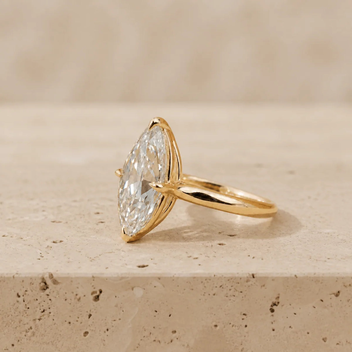 1–3 CT Old Mine Moval Lab-Grown Diamond Engagement Ring