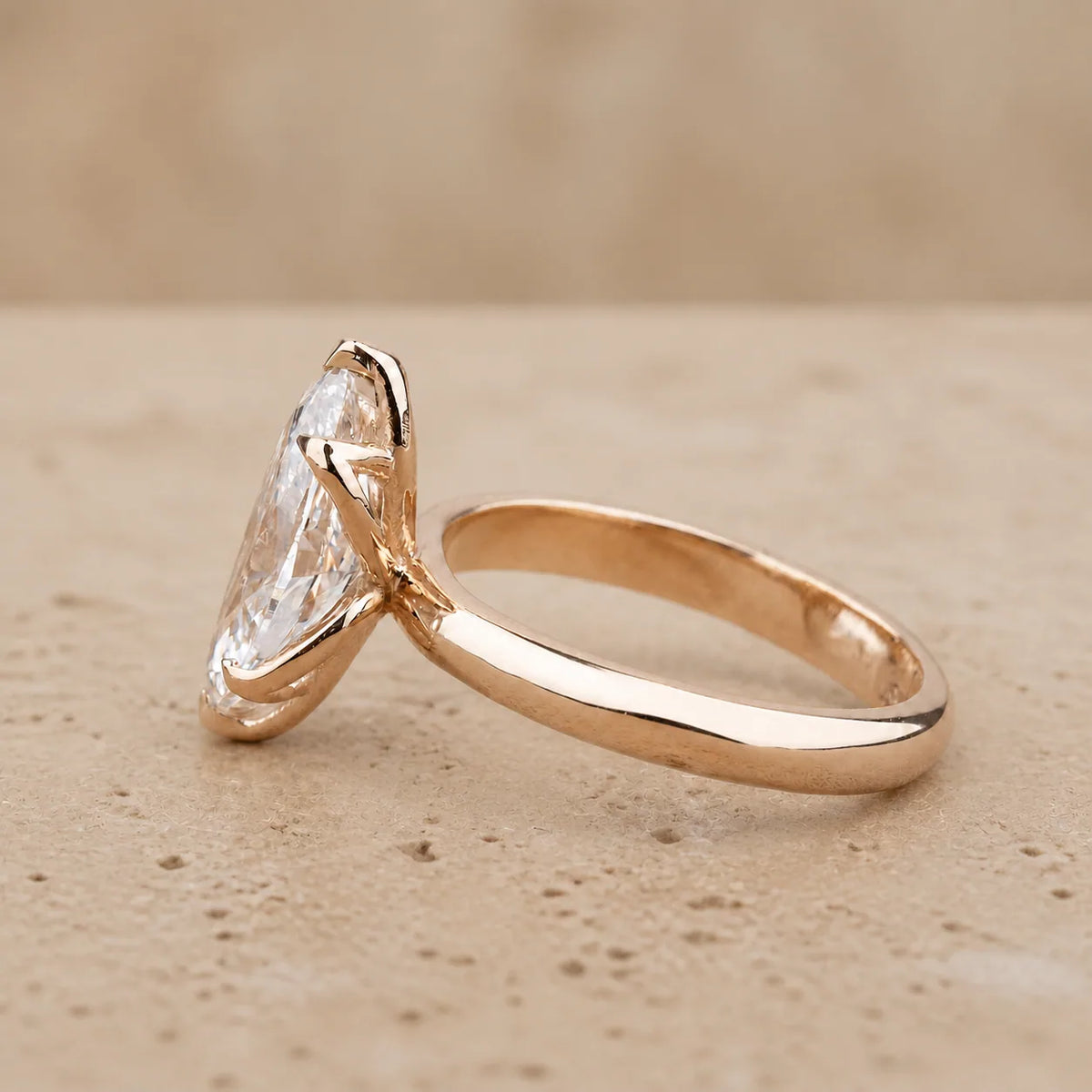 1.49 CT Marquise Lab-Grown Diamond Tulip-Basket Engagement Ring