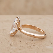 1.49 CT Marquise Lab-Grown Diamond Tulip-Basket Engagement Ring