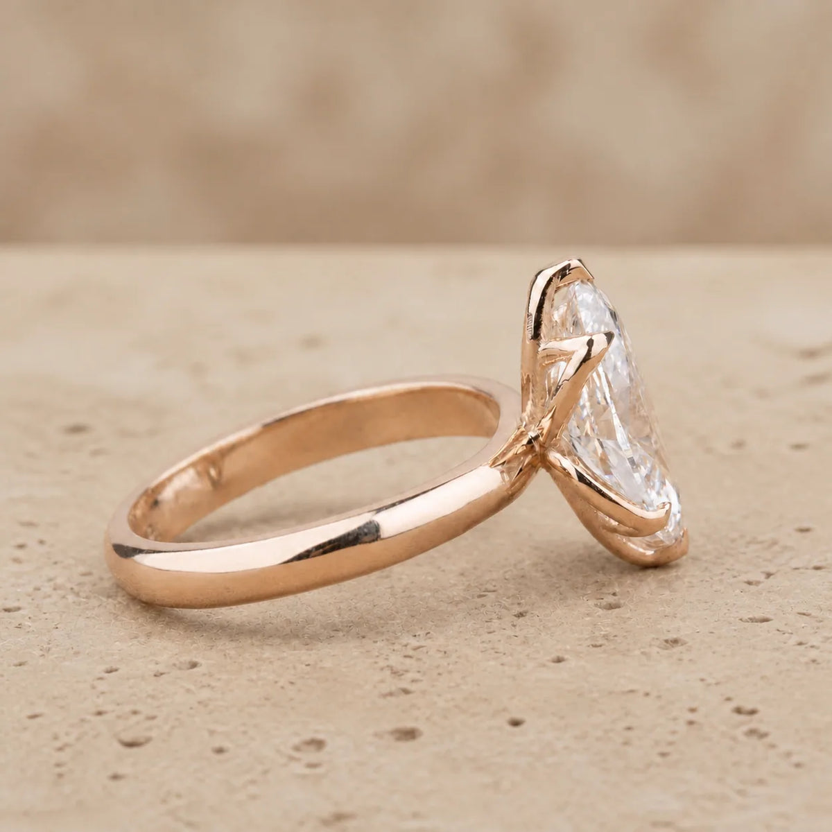 1.49 CT Marquise Lab-Grown Diamond Tulip-Basket Engagement Ring