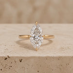 1.5 CT Marquise Lab-Grown Diamond Art Deco Compass-Prong Engagement Ring