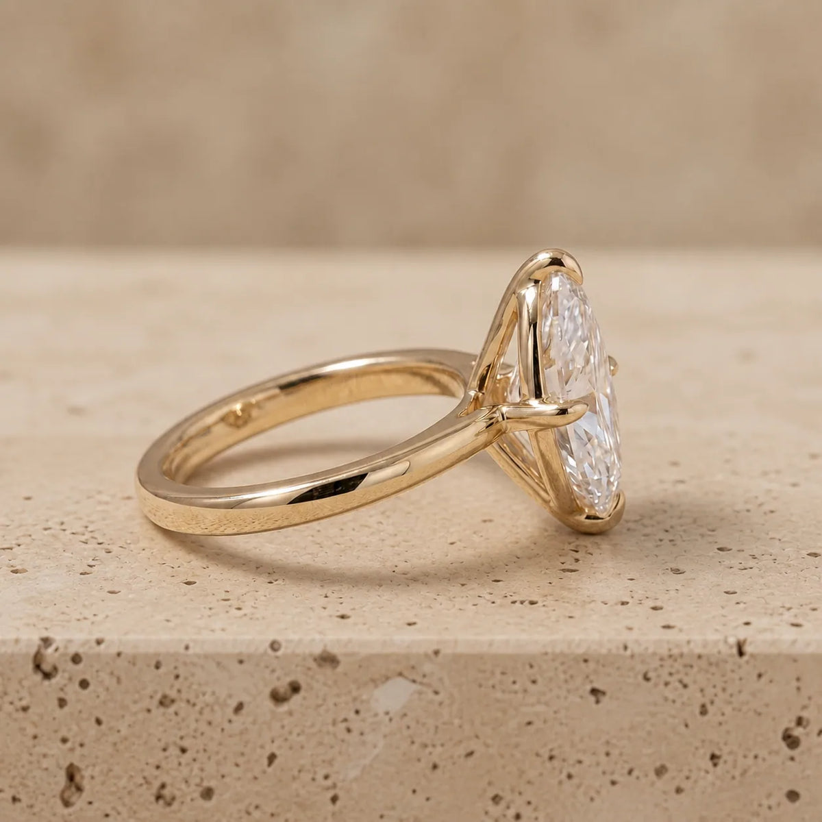 1.5 CT Marquise Lab-Grown Diamond Art Deco Compass-Prong Engagement Ring