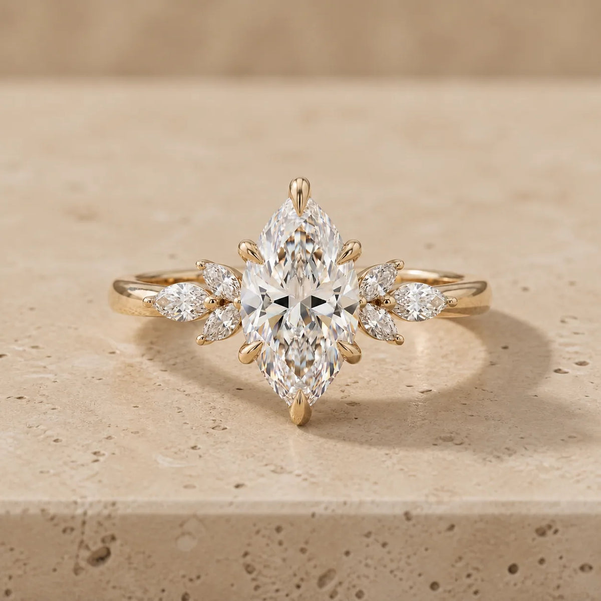 1.5 CT Marquise Lab-Grown Diamond Engagement Ring