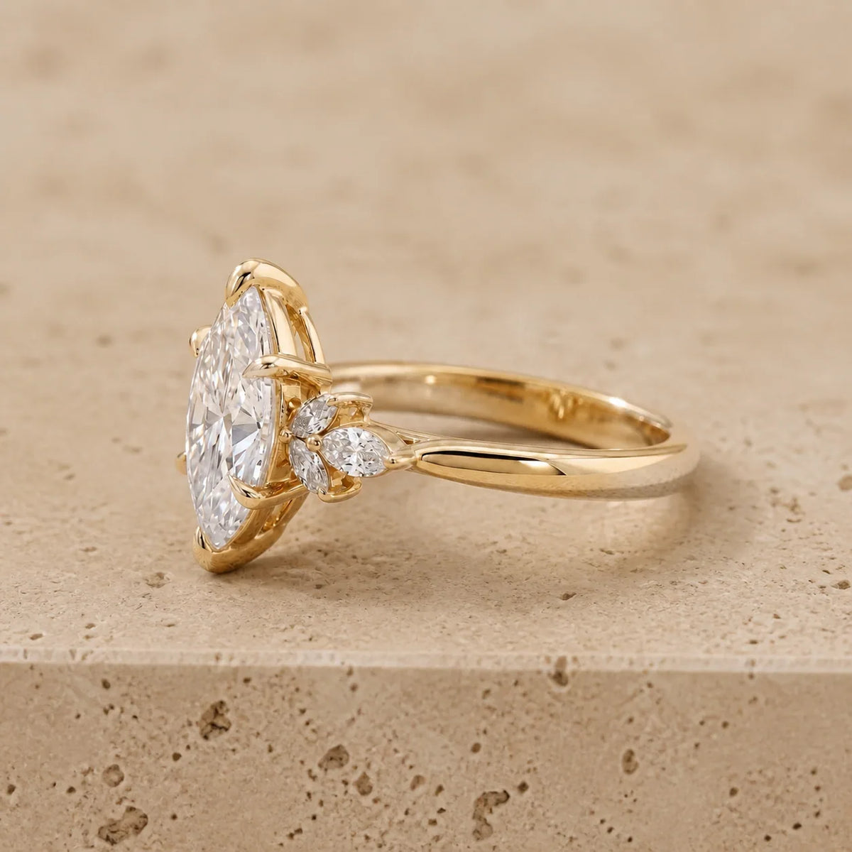 1.5 CT Marquise Lab-Grown Diamond Engagement Ring
