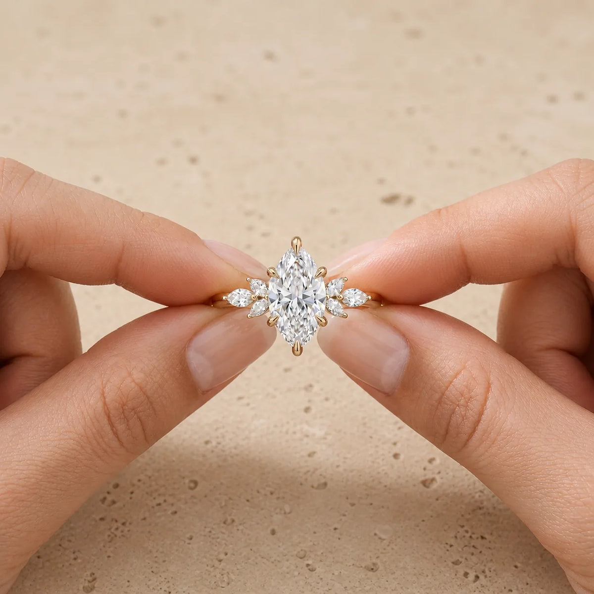 1.5 CT Marquise Lab-Grown Diamond Engagement Ring