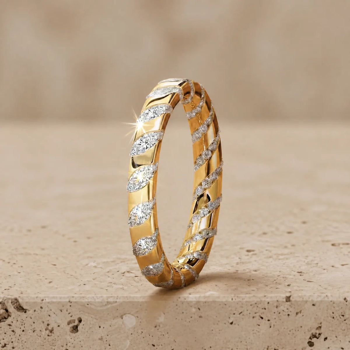 1.75 CTW Marquise & Round Lab-Grown Diamond Diagonal Eternity Band
