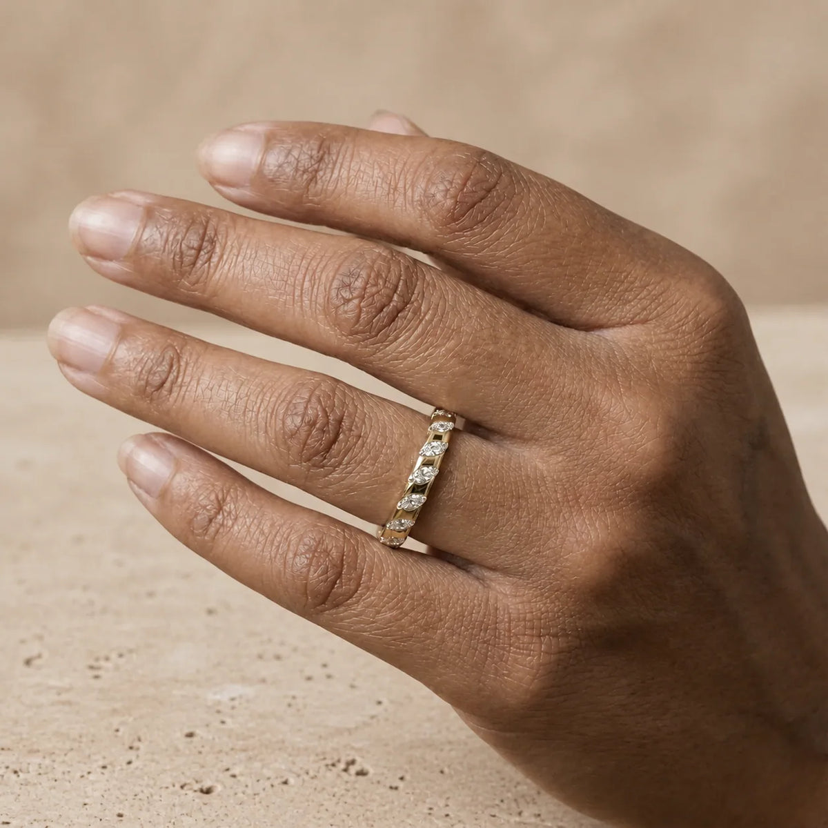 1.75 CTW Marquise & Round Lab-Grown Diamond Diagonal Eternity Band