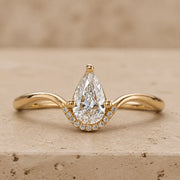 1 CT Pear Lab-Grown Diamond Engagement Ring