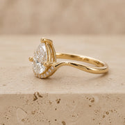 1 CT Pear Lab-Grown Diamond Engagement Ring