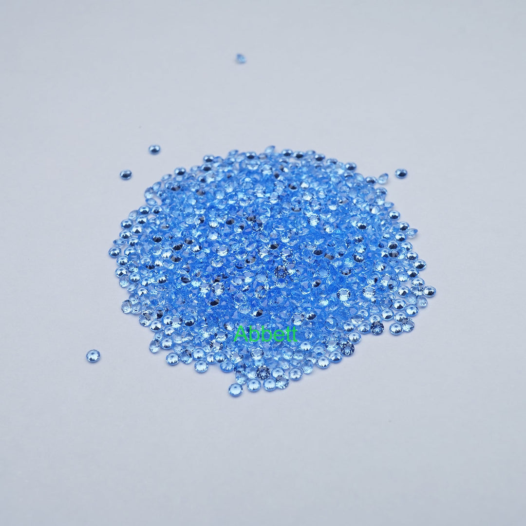 Round lab grown cobalt spinel melee