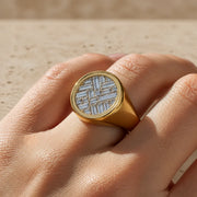 1.5 CT Baguette Cut Lab-Grown Diamond Bezel-Set Signet Ring