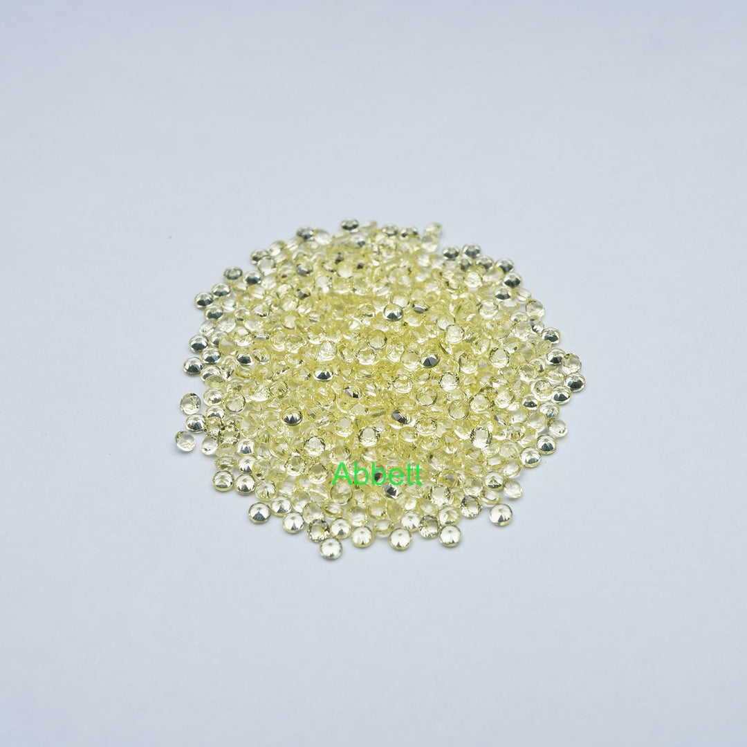 Round melee lab grown yellow sapphire