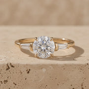 1 CT Round Cut Lab-Grown Diamond Three-Stone Engagement Ring