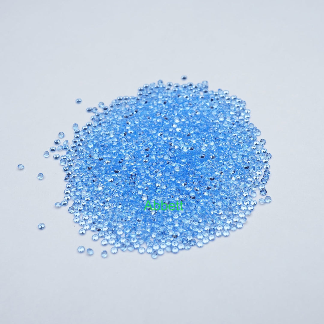 Round lab grown cobalt spinel melee