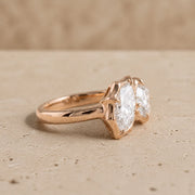 2.2 CT Marquise & Round Lab-Grown Diamond Toi et Moi Ring