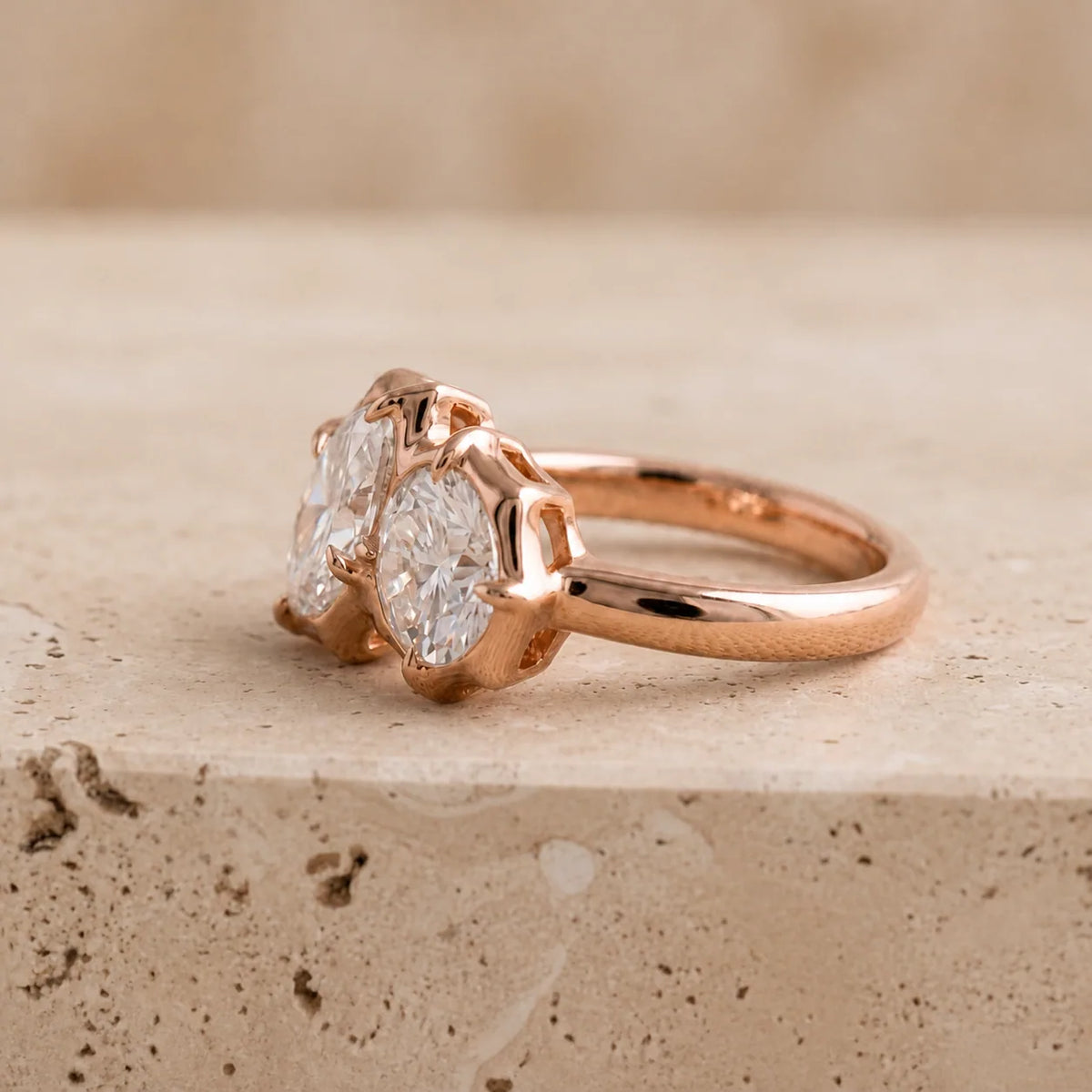2.2 CT Marquise & Round Lab-Grown Diamond Toi et Moi Ring