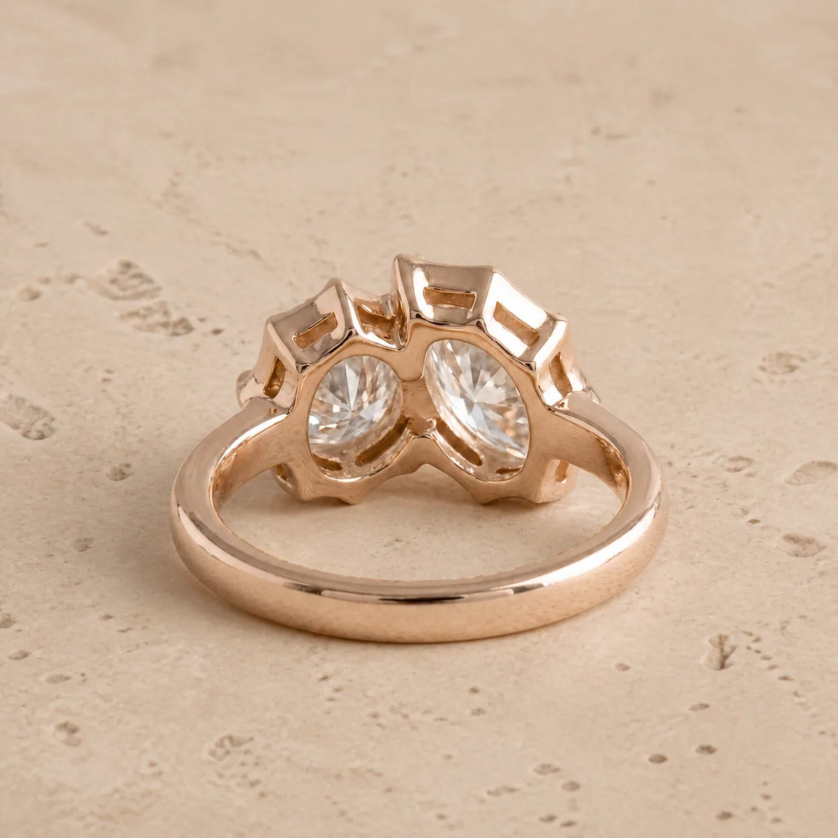 2.2 CT Marquise & Round Lab-Grown Diamond Toi et Moi Ring